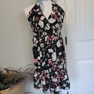 Floral Halter Neck Dress